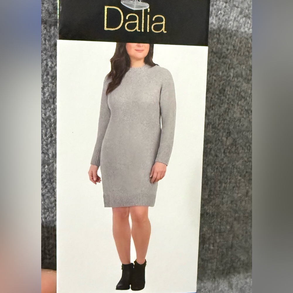 Dalia‎ Gray Sweater Dress NEW large
